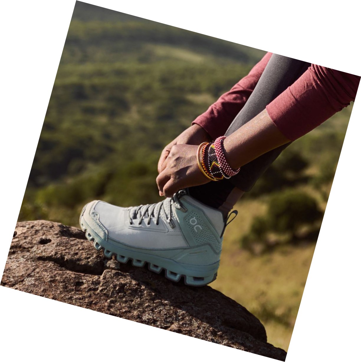 Scarpe Trekking Donna On Cloudridge Verdi Bianche | 26KMSVZRQ