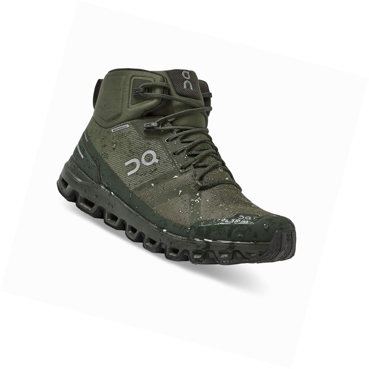 Scarpe Trekking Uomo On Cloudrock Impermeabili Verde Oliva | 42PNOHWZF