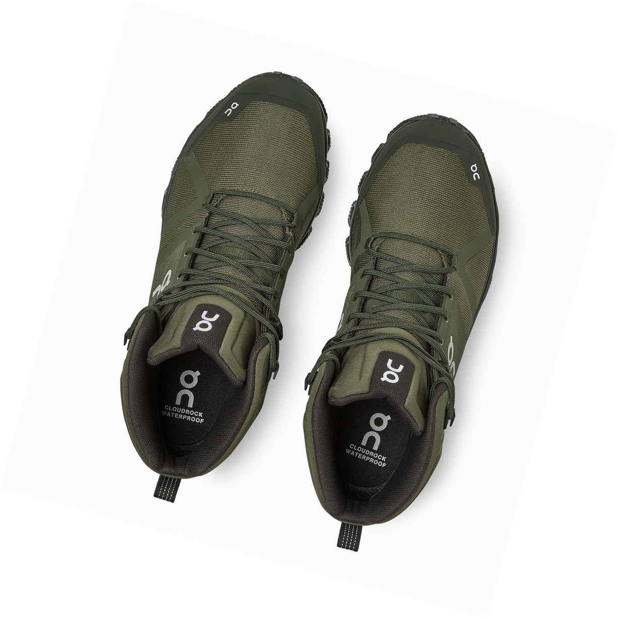 Scarpe Trekking Uomo On Cloudrock Impermeabili Verde Oliva | 42PNOHWZF
