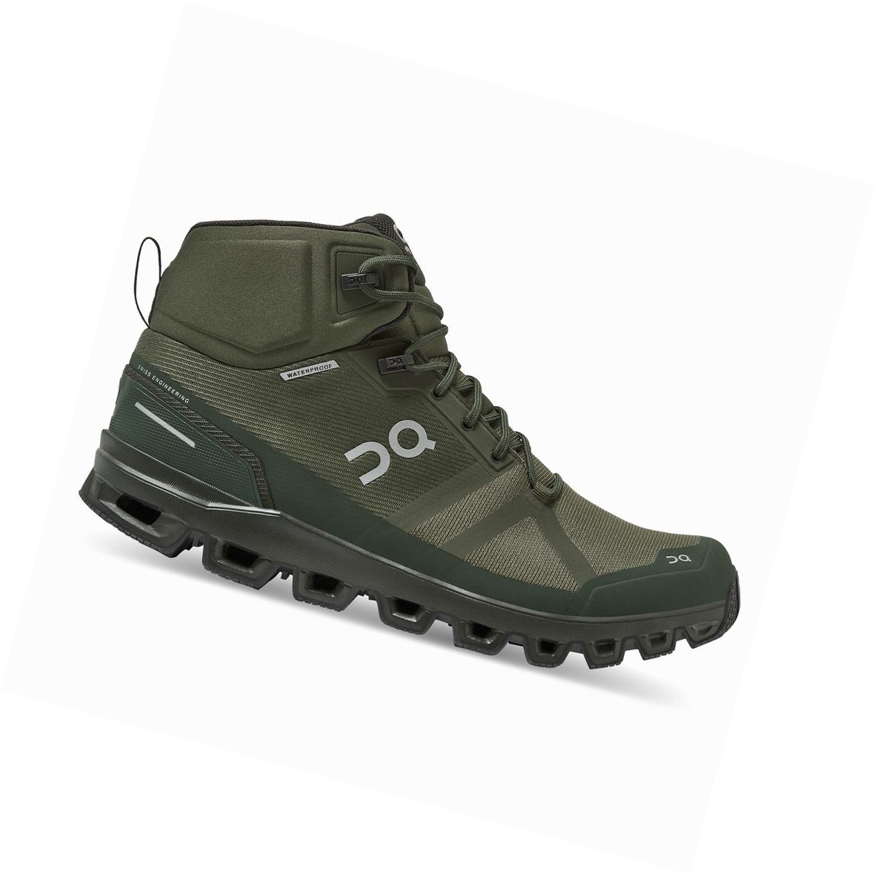 Scarpe Trekking Uomo On Cloudrock Impermeabili Verde Oliva | 42PNOHWZF