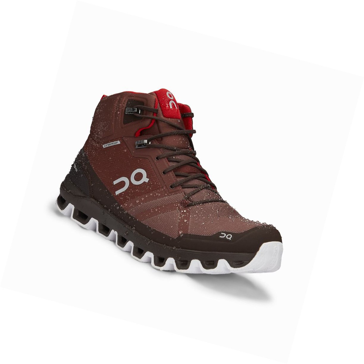 Scarpe Trekking Uomo On Cloudrock Impermeabili Rosse | 61ZMNIXDA