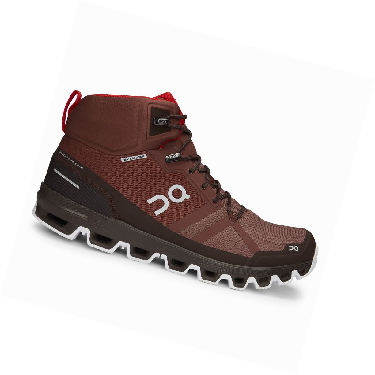 Scarpe Trekking Uomo On Cloudrock Impermeabili Rosse | 61ZMNIXDA