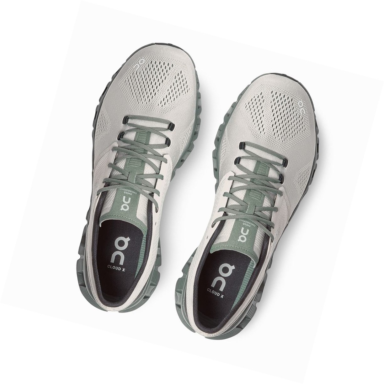 Scarpe da Allenamento Uomo On Cloud X Khaki Verde Oliva | 37NGURMHA