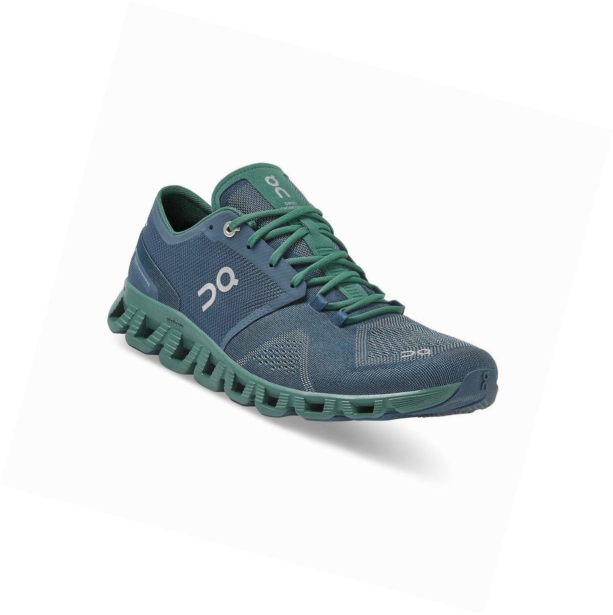 Scarpe da Allenamento Uomo On Cloud X Verdi Blu Scuro | 82PZIYDRQ