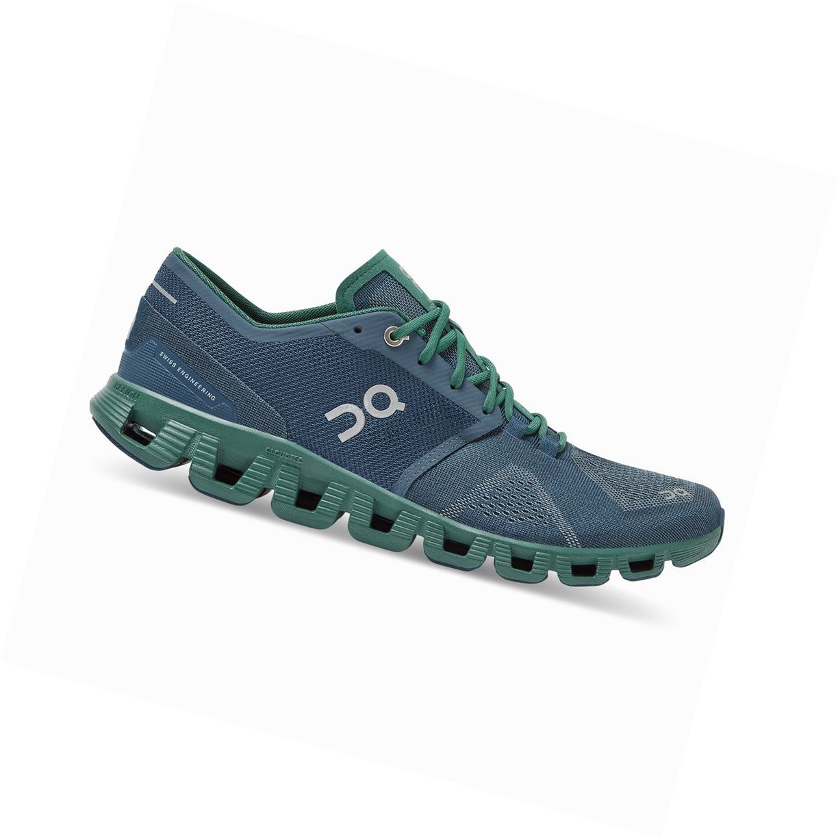 Scarpe da Allenamento Uomo On Cloud X Verdi Blu Scuro | 82PZIYDRQ