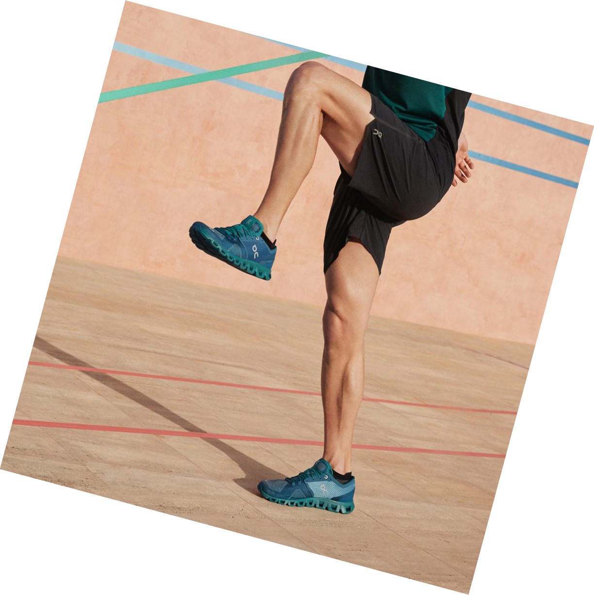 Scarpe da Allenamento Uomo On Cloud X Verdi Blu Scuro | 82PZIYDRQ