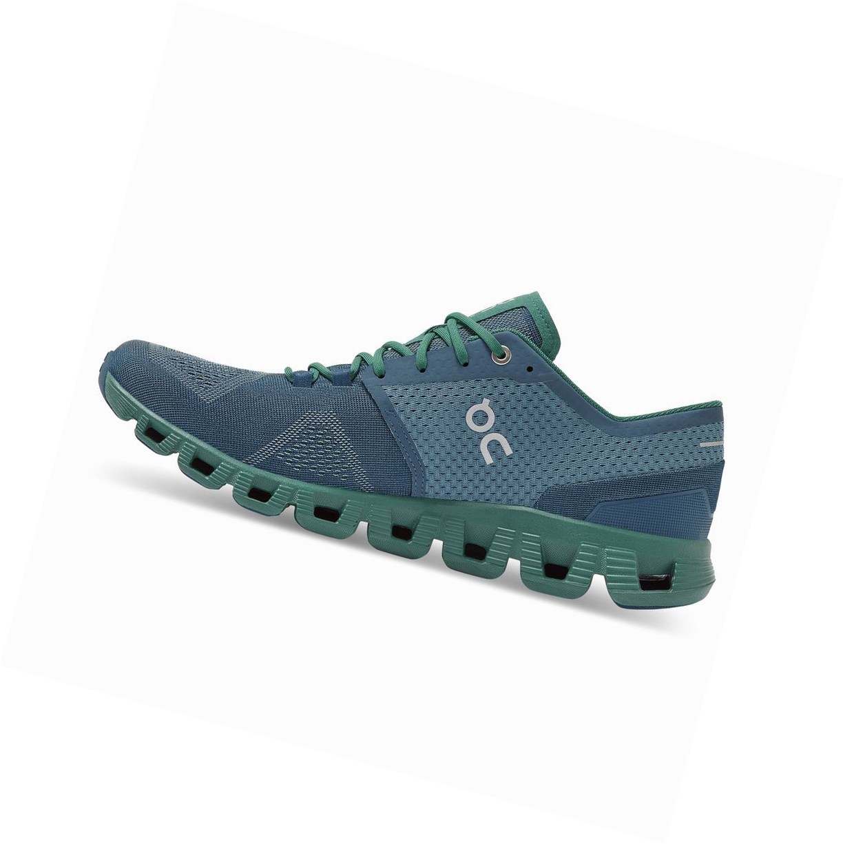 Scarpe da Allenamento Uomo On Cloud X Verdi Blu Scuro | 82PZIYDRQ
