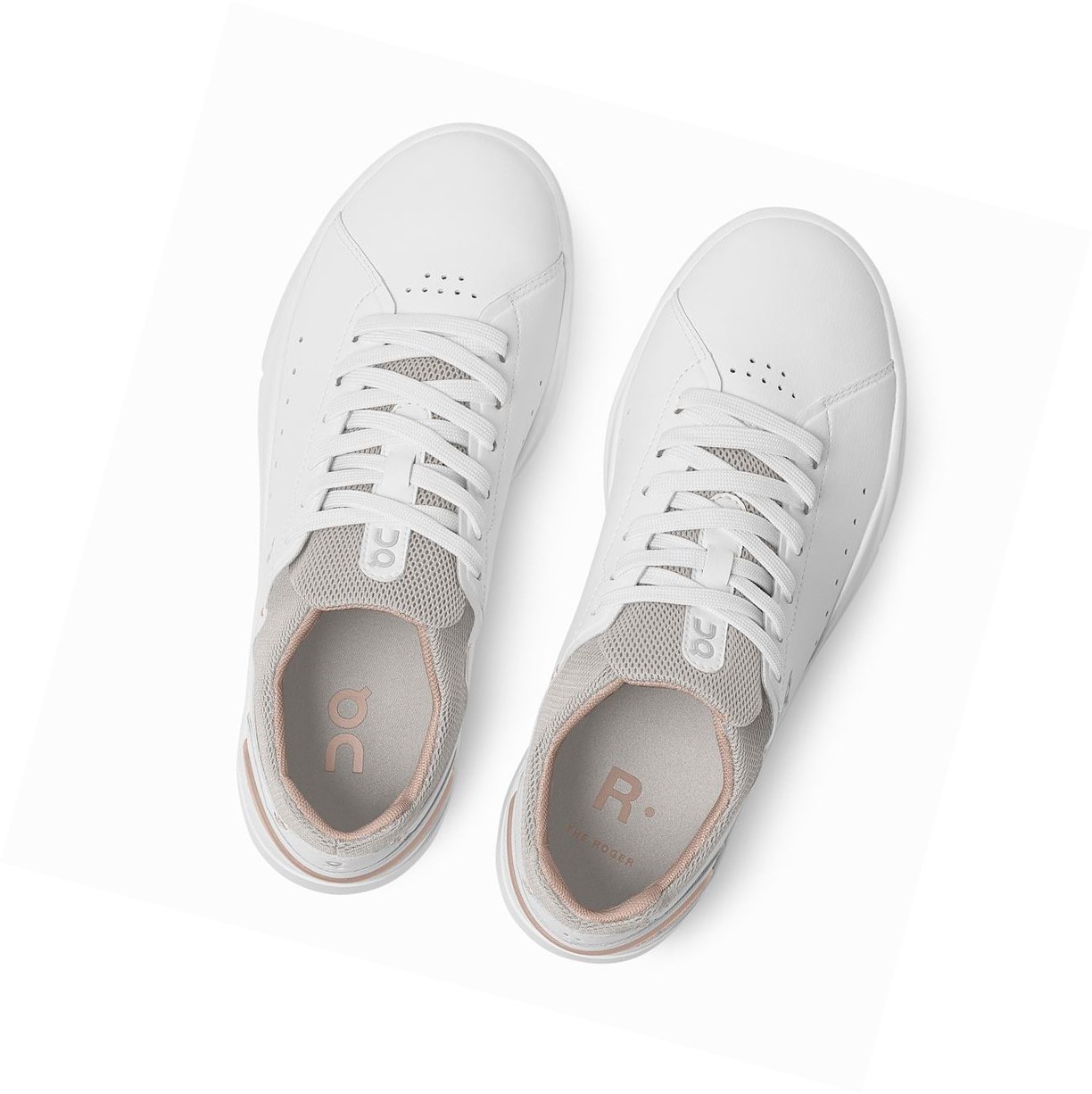 Scarpe da Tennis Donna On THE ROGER Advantage Bianche Rosa | 97HGKBICF