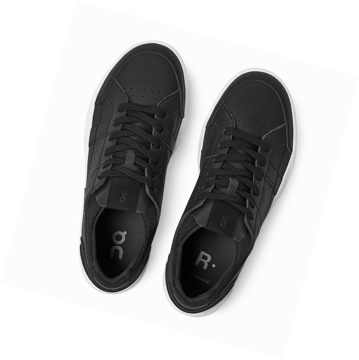 Scarpe da Tennis Uomo On THE ROGER Clubhouse Nere Bianche | 04RVZNGJF