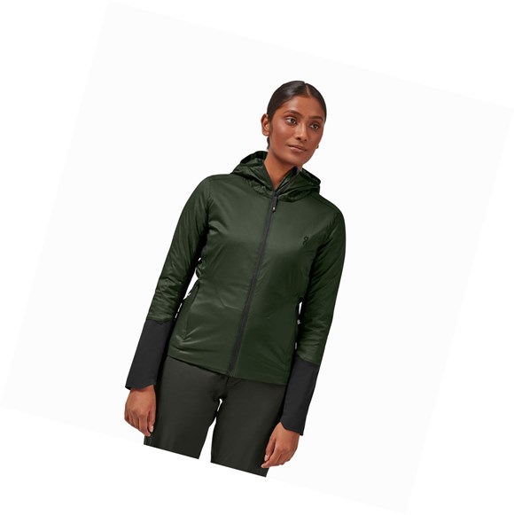 Giacca Donna On Insulator Verdi Scuro Nere | 36FOQEIZN