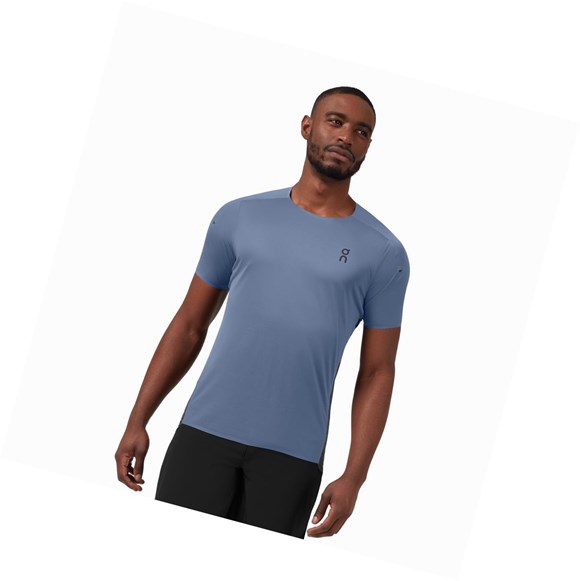 Magliette Uomo On Performance Long-T Blu Reale Nere | 34ORKYIJE