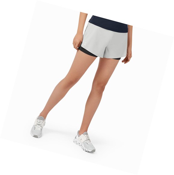 Pantaloncini Da Corsa Donna On Corsa Beige Nere | 28LSUVRHJ
