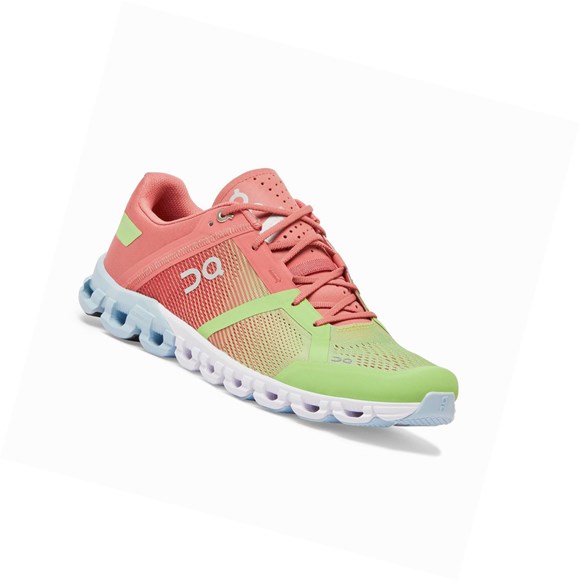 Scarpe Running Strada Donna On Cloudflow Verdi Rosa | 51VMSDUJT