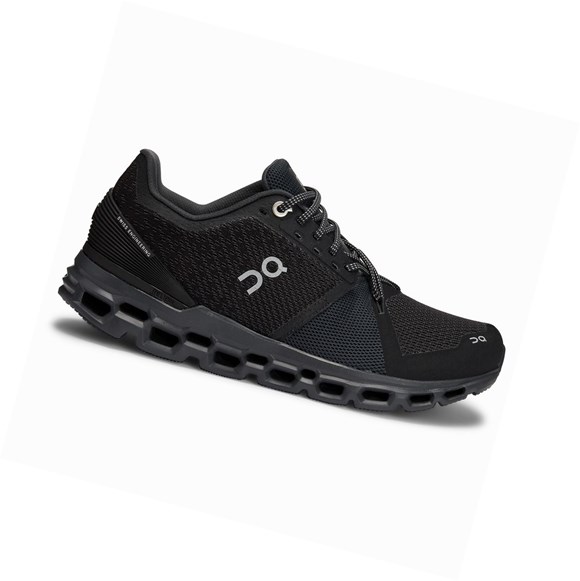 Scarpe Running Strada Donna On Cloudstratus Nere Grigie | 14VARWMYU