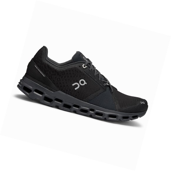 Scarpe Running Strada Uomo On Cloudstratus Nere Grigie | 10SMCTKNB