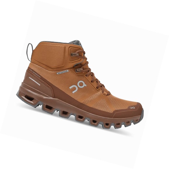 Scarpe Trekking Donna On Cloudrock Impermeabili Marroni | 68RZDJYLI