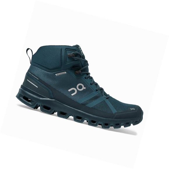Scarpe Trekking Uomo On Cloudrock Impermeabili Blu Marino | 65TAZBMFR